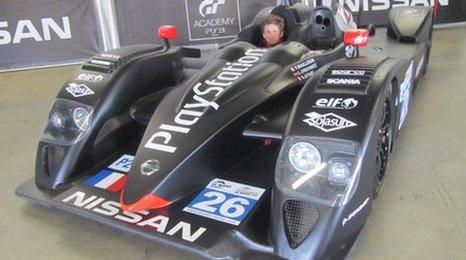 Lucas Ordonez in racing car