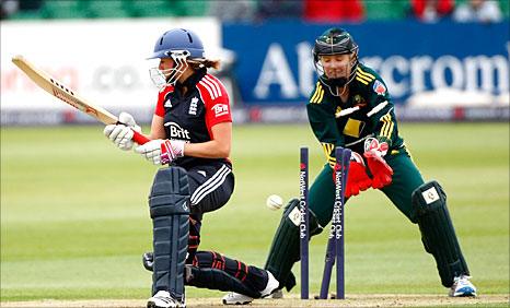 Laura Marsh is bowled