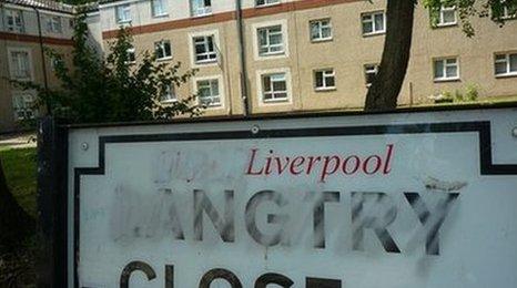 Street sign on Liverpool estate