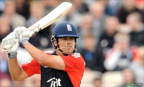 Alastair Cook strokes the ball through the off-side