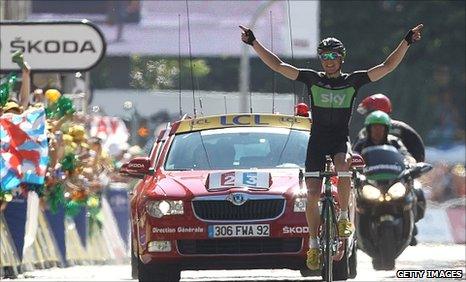 Edvald Boasson Hagen wins stage 17 of the Tour de France