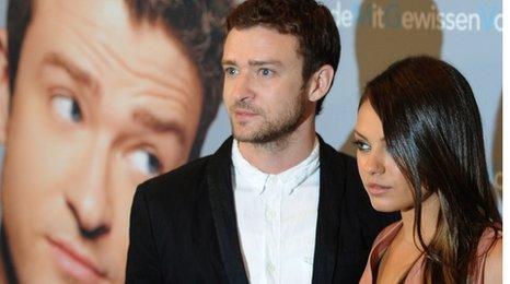 Justin Timberlake and Mila Kunis