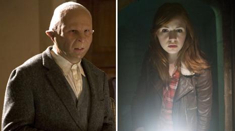 David Walliams and Karen Gillan in Doctor Who