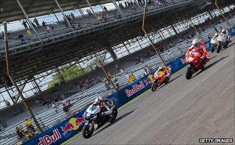 Dani Pedrosa leads the 2010 MotoGP at Indianapolis