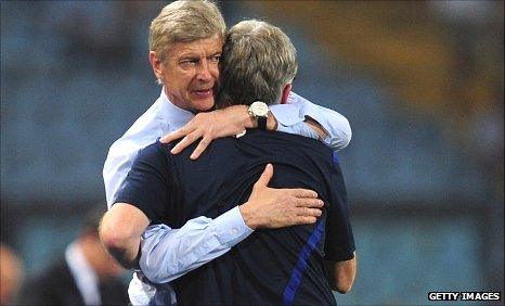 Arsene Wenger and Pat Rice