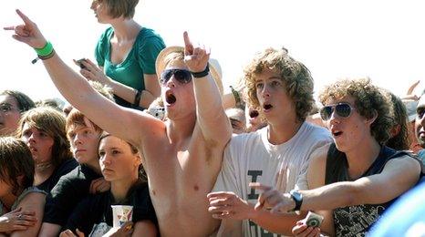 Fans at Reading Festival