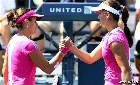 Anabel Medina Garrigues and Laura Robson