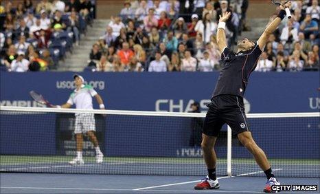 Carlos Berlocq and Novak Djokovic