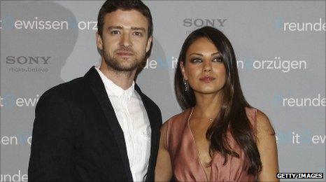 Justin Timberlake and Mila Kunis