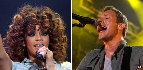 Rihanna and Coldplay's Chris Martin