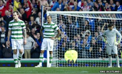 Celtic players Anthony Stokes, Kelvin Wilson and Fraser Forster