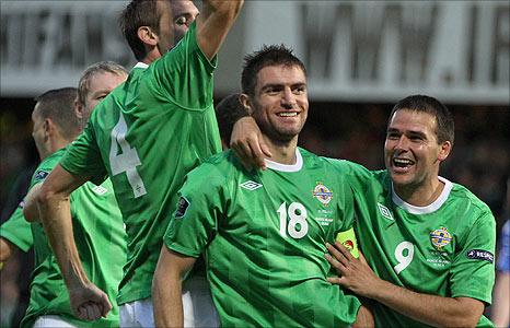 Aaron Hughes scored his only Northern Ireland against the Faroe Islands in August 2011