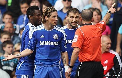 Fernando Torres is sent-off