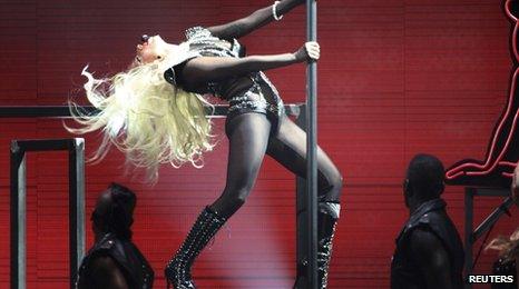 Lady Gaga dancing on stage