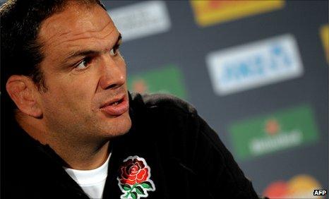 England manager Martin Johnson