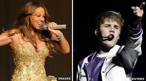 Mariah Carey and Justin Bieber