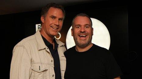 Will Ferrell and Chris Moyles