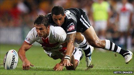 Jon Wilkin (left) and Benji Marshall