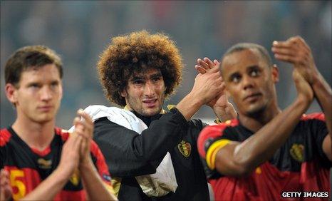 Belgian internationals Jan Vertonghen, Marouane Fellaini and Vincent Kompany