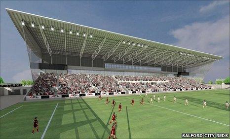 Drawing of Salford community stadium