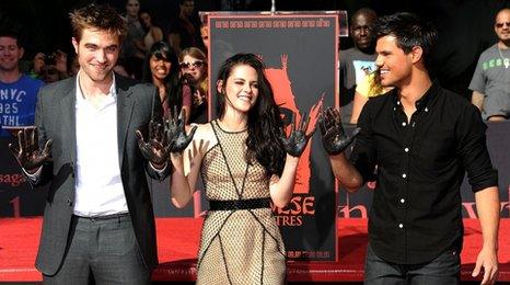 Robert Pattinson, Kristen Stewart and Taylor Lautner