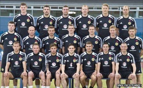 The Scotland squad in Cyprus