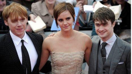 Rupert Grint, Emma Watson and Daniel Radcliffe