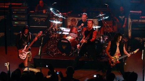 Metallica on stage