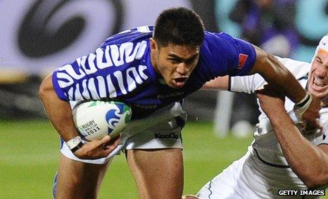 David Lemi in action for Samoa