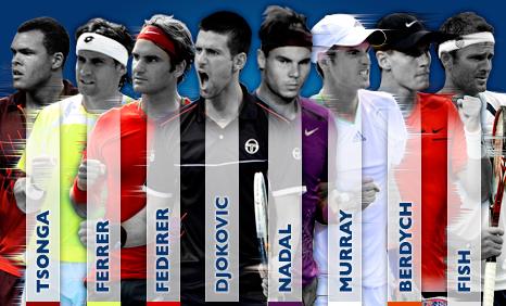 The top eight players line up for the ATP World Tour Finals