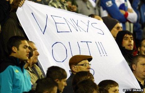 Blackburn fans protest