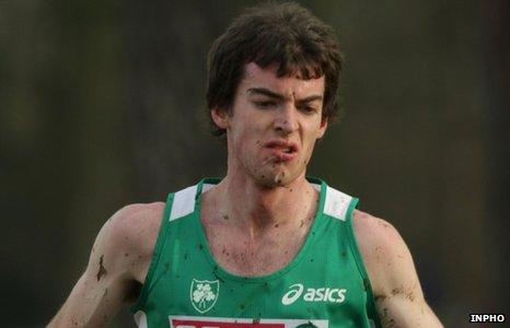 Paul Pollock in action at the 2008 European Cross Country Championships in Brussels