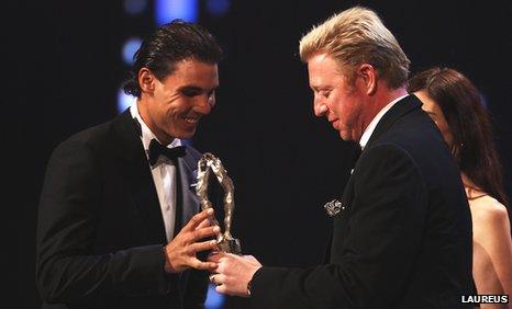 Rafael Nadal and Boris Becker