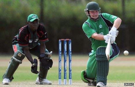 Paul Stirling (right) in action against Kenya last year