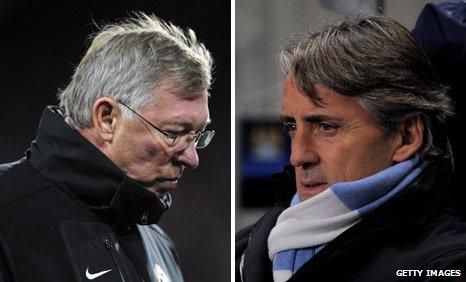 Sir Alex Ferguson and Roberto Mancini