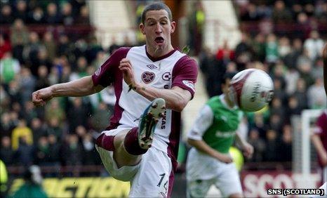 Hearts striker Calum Elliot