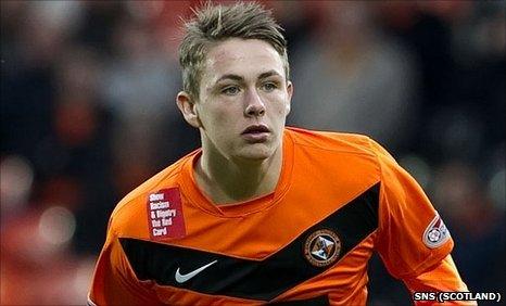 Dundee United midfielder Scott Allen