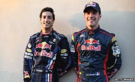 Daniel Ricciardo and Jean-Eric Vergne