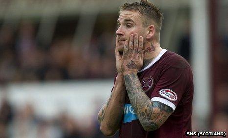 Hearts player Ryan Stevenson