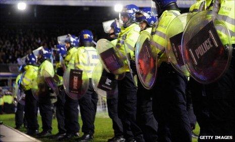 Police at a football match