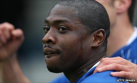 Gillingham striker Jo Kuffour