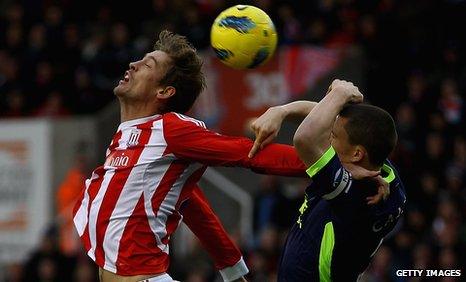 Peter Crouch and Gary Caldwell