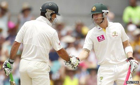 Ricky Ponting and Michael Clarke