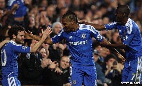 Juan Mata, Florent Malouda and Ramires