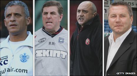 Keith Curle, Mark McGhee, Richard Money, Geraint Williams