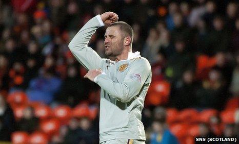 Motherwell striker Michael Higdon