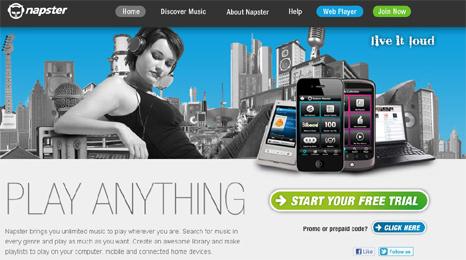 Napster website