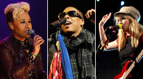 Emeli Sande, Jay-Z and The Ting Tings