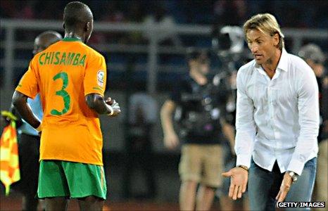 Zambia's French coach Herve Renard says his players should not rush forward into attack