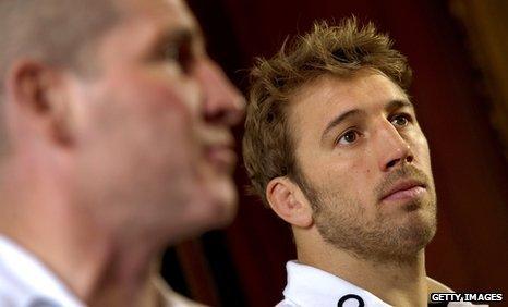 Interim England boss Stuart Lancaster and new captain Chris Robshaw